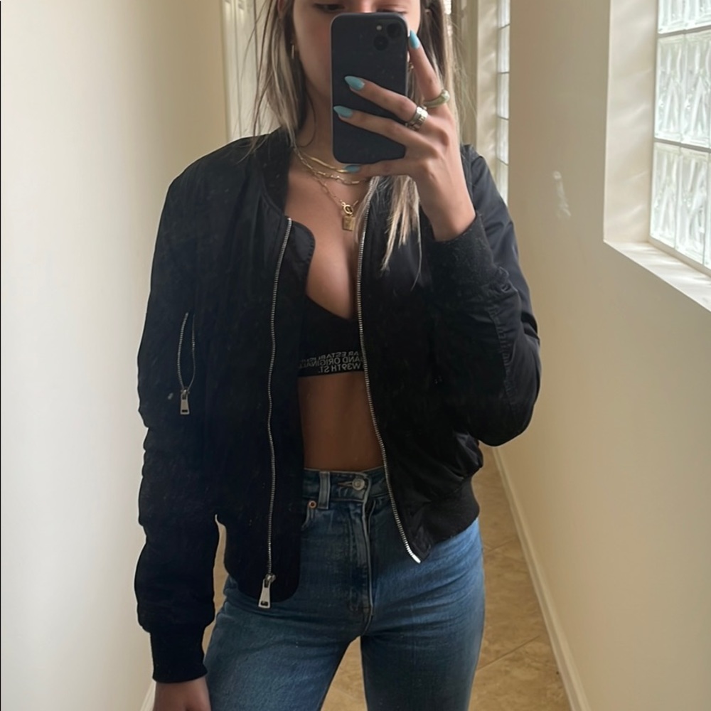 Black Bomber Jacket